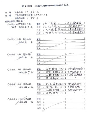 第19回市民総合体育祭剣道大会結果